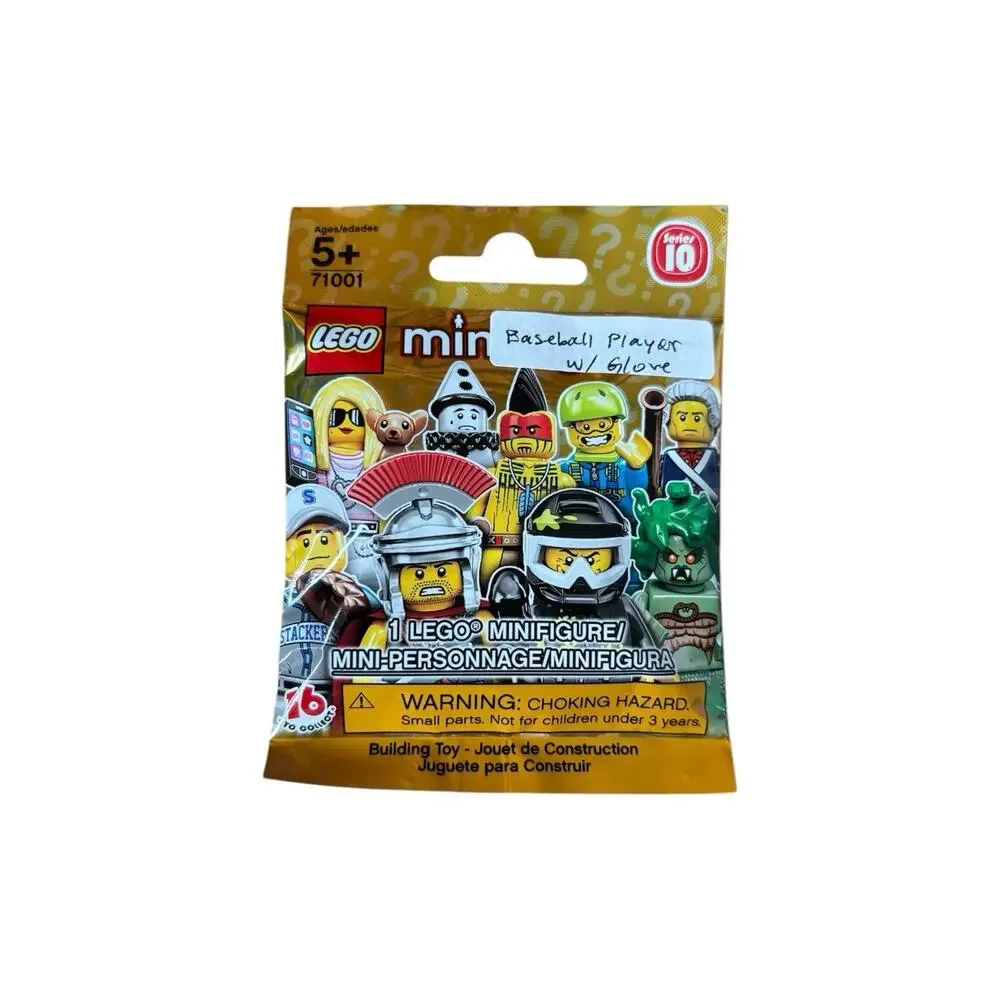 LEGO Series 10 Baseball Fielder - FACTORY SEALED - Retired 2013
